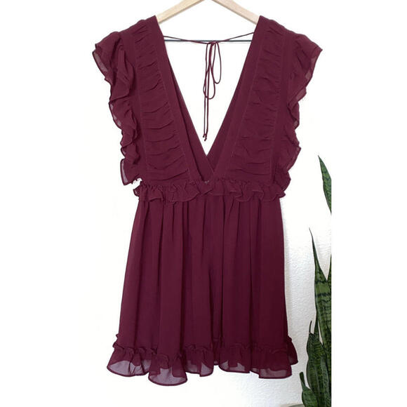 Storia Women's Ruffle Dress V-Neck Size Small - Picture 4 of 9